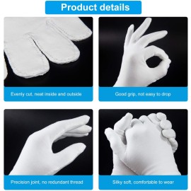 5Pairs (10Pcs) Moisturizing Gloves Overnight for Men and Women, Washable SPA White Cotton Gloves for Dry Hands Eczema Work Inspection Service Performance 5Pairs (10Pcs) Moisturizing Gloves Overnight for Men and Women, Washable SPA White Cotton Gloves for Dry Hands Eczema Work Inspection Service Performance