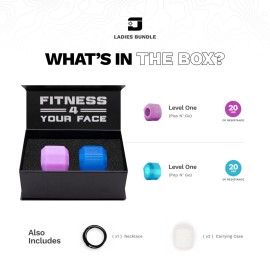 Jawzrsize Jaw Exerciser for Women - Double Chin Reducer, Facial Toner, Neck Exerciser for Younger and Healthier Look Helps Reduce Stress and Cravings Jawline Trainer (Ladies Kit) Jawzrsize Jaw Exerciser for Women - Double Chin Reducer, Facial Toner, Neck Exerciser for Younger and Healthier Look Helps Reduce Stress and Cravings Jawline Trainer (Ladies Kit)