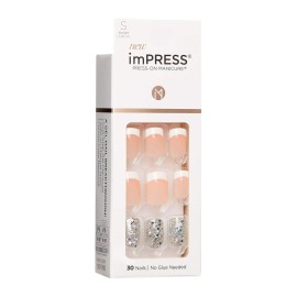 KISS imPRESS Press-On Manicure, Nail Kit, PureFit Technology, Short Press-On Nails, \'Time Slip\', Includes Prep Pad, Mini Nail File, Cuticle Stick, and 30 Fake Nails KISS imPRESS Press-On Manicure, Nail Kit, PureFit Technology, Short Press-On Nails, \'Time Slip\', Includes Prep Pad, Mini Nail File, Cuticle Stick, and 30 Fake Nails