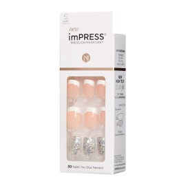 KISS imPRESS Press-On Manicure, Nail Kit, PureFit Technology, Short Press-On Nails, \'Time Slip\', Includes Prep Pad, Mini Nail File, Cuticle Stick, and 30 Fake Nails KISS imPRESS Press-On Manicure, Nail Kit, PureFit Technology, Short Press-On Nails, \'Time Slip\', Includes Prep Pad, Mini Nail File, Cuticle Stick, and 30 Fake Nails