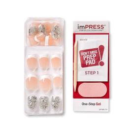 KISS imPRESS Press-On Manicure, Nail Kit, PureFit Technology, Short Press-On Nails, \'Time Slip\', Includes Prep Pad, Mini Nail File, Cuticle Stick, and 30 Fake Nails KISS imPRESS Press-On Manicure, Nail Kit, PureFit Technology, Short Press-On Nails, \'Time Slip\', Includes Prep Pad, Mini Nail File, Cuticle Stick, and 30 Fake Nails