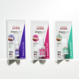 KISS PowerFlex Maximum Speed Nail Glue - Fast Drying Adhesive for Glue-On Nails & Repairs with Nozzle Tip Applicator, Ideal for Tips & Wraps, Net Wt. 0.10 oz (3g) KISS PowerFlex Maximum Speed Nail Glue - Fast Drying Adhesive for Glue-On Nails & Repairs with Nozzle Tip Applicator, Ideal for Tips & Wraps, Net Wt. 0.10 oz (3g)