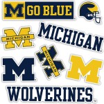 Desert Cactus University of Michigan Sticker Wolverines UM U of M Sticker Vinyl Decals Laptop Water Bottle Car Scrapbook Sheet T2 (Type 2)