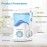 TUREWELL Water Dental Flosser for Teeth/Braces, Water Teeth Cleaner 8 Jet Tips and 10 Pressure Levels, 600ML Large Water Tank Oral Irrigator for Family(White)