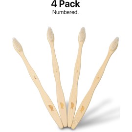 Sea Turtle Plant-Based Bristles, Bamboo Toothbrushes, Soft Natural Toothbrush for Adults (4 Pack) Sea Turtle Plant-Based Bristles, Bamboo Toothbrushes, Soft Natural Toothbrush for Adults (4 Pack)