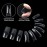 1000PCS Nail Tips Acrylic Nails 10 sizes Artificial Half Cover False Flake Nail Tips for Nail Salon Nail Shop DIY Nail Art Ballerina Nails (French Fake Nail Extension Tips)