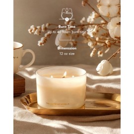 96NORTH Luxury Vanilla Soy Candles | Large 3 Wick Jar Candle | Up to 50 Hours Burning Time | 100% Natural Soy Wax | Relaxing Aromatherapy Aesthetic Candle | Housewarming Gift for Men and Women 96NORTH Luxury Vanilla Soy Candles | Large 3 Wick Jar Candle | Up to 50 Hours Burning Time | 100% Natural Soy Wax | Relaxing Aromatherapy Aesthetic Candle | Housewarming Gift for Men and Women