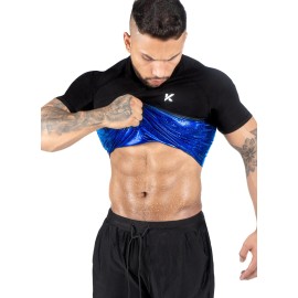 Kewlioo Sauna Shirt for Men - Heat Trapping Sweat Vest, Sauna Suit For Men, Compression Workout Sweat Suit for Gym, Workouts (Black, L)