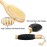 OWIIZI Bath Brush Wooden Curved Long Handle Antiskid Shower Brush for Exfoliating, Natural Bristle Scrubber for Back Use Wet or Dry