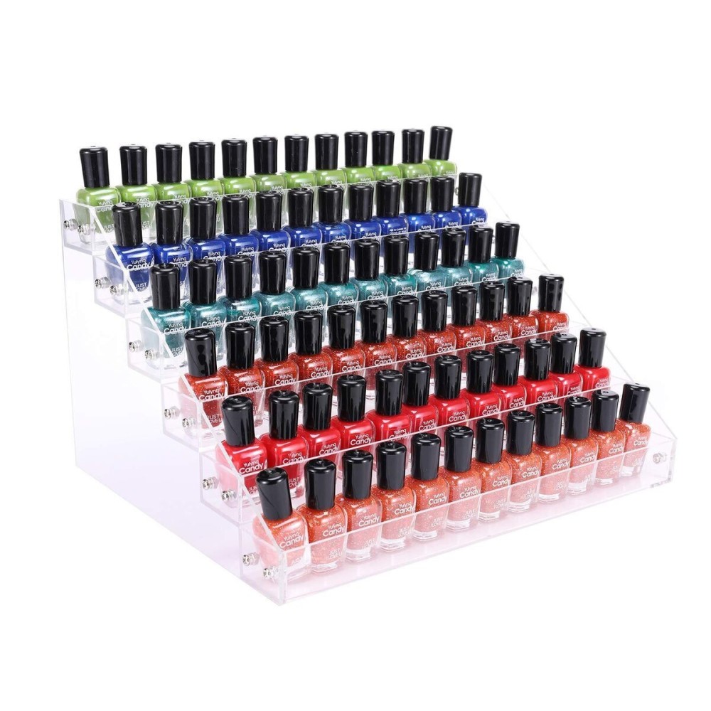 BTremary Clear Nail Polish Paint Organizer Holder Rack Shelf 6 Tier Acrylic Tattoo Ink Essential Oil Display Stand Holds Up to 48-96 Bottles for Table (Fit 1-2oz Bottles) BTremary Clear Nail Polish Paint Organizer Holder Rack Shelf 6 Tier Acrylic Tattoo Ink Essential Oil Display Stand Holds Up to 48-96 Bottles for Table (Fit 1-2oz Bottles)