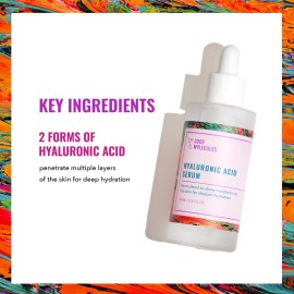 Good Molecules Hyaluronic Acid Serum - Hydration for Dry Skin to Moisturize, Plump, and Firm - 1% HA, Anti-aging Water-Based Skincare for Face Good Molecules Hyaluronic Acid Serum - Hydration for Dry Skin to Moisturize, Plump, and Firm - 1% HA, Anti-aging Water-Based Skincare for Face