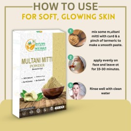 Multani Mitti Earth Clay (Bentonite & Kaolin), 100% Natural Indian Healing Clay Mask for Skin Care, Natural Deep Cleansing, Pure Grade Facial Mask, Calcium & Sodium Clay, 5.3 oz