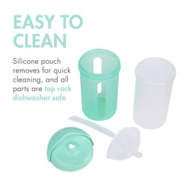 Boon Swig Insulated Silicone Straw Sippy Cup - Flip Top Spill Proof Toddler Straw Cups - Baby and Toddler Feeding Supplies - Baby Travel Essentials - 9 Oz - Mint