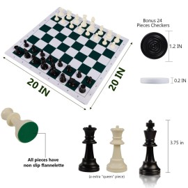 Juegoal 20 Portable Chess & Checkers Set, 2 in 1 Travel Board Games for Kids and Adults, Folding Roll up Chess Game Sets, Extra 26 Checker Pieces, Tournament Thick Mousepad Mat with Storage Bag Juegoal 20 Portable Chess & Checkers Set, 2 in 1 Travel Board Games for Kids and Adults, Folding Roll up Chess Game Sets, Extra 26 Checker Pieces, Tournament Thick Mousepad Mat with Storage Bag