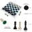 Juegoal 20 Portable Chess & Checkers Set, 2 in 1 Travel Board Games for Kids and Adults, Folding Roll up Chess Game Sets, Extra 26 Checker Pieces, Tournament Thick Mousepad Mat with Storage Bag