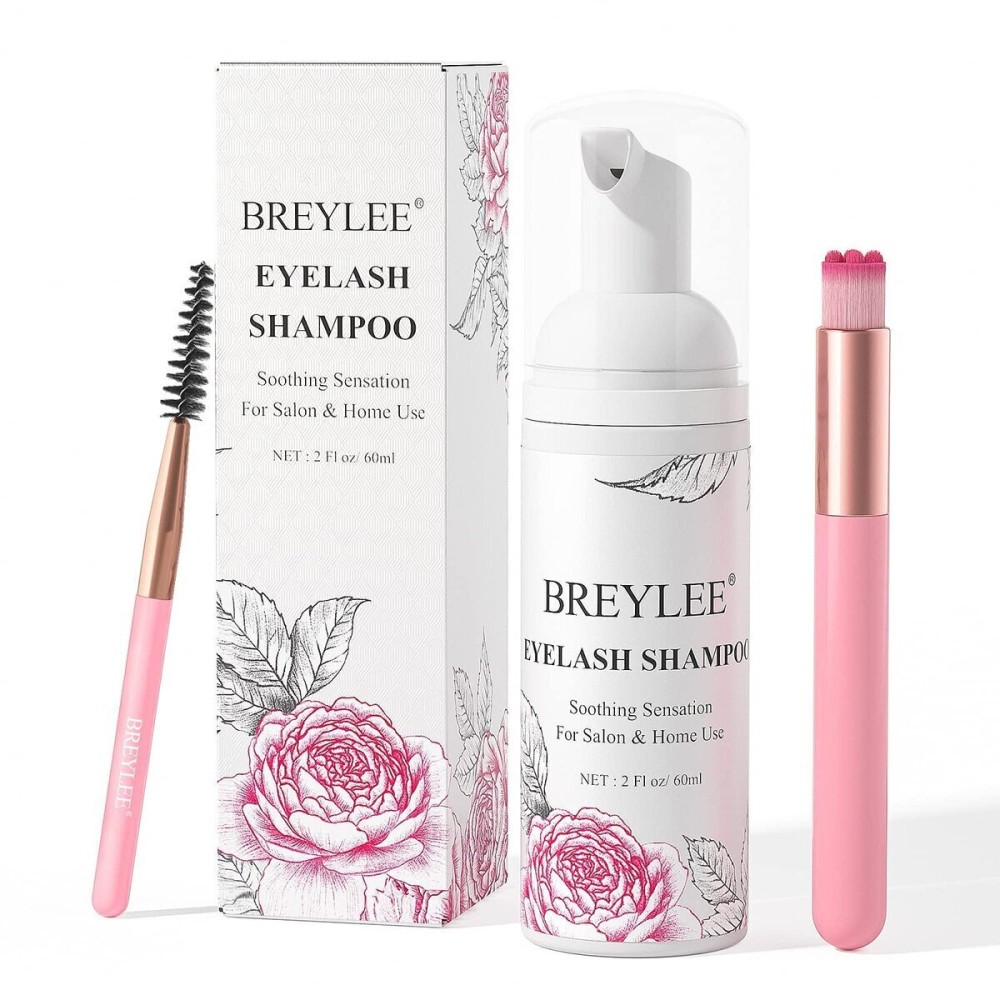 BREYLEE Eyelash Cleanser, Shampoo Foam & Brushes Eyelid Cleanser for Makeup Remover Paraben & Sulfate Free for Salon and Home Use(60ml, 2 fl oz) BREYLEE Eyelash Cleanser, Shampoo Foam & Brushes Eyelid Cleanser for Makeup Remover Paraben & Sulfate Free for Salon and Home Use(60ml, 2 fl oz)