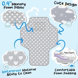 Baby Portable Changing Pad Travel - Waterproof Compact Diaper Changing Mat with Built-in Pillow - Lightweight & Foldable Changing Station, Newborn Shower Gifts Baby Portable Changing Pad Travel - Waterproof Compact Diaper Changing Mat with Built-in Pillow - Lightweight & Foldable Changing Station, Newborn Shower Gifts
