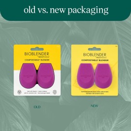 EcoTools Bioblender Makeup Sponge Duo, Compostable Makeup Blender, For Liquid & Cream Foundation, Seamless Application, Eco-Friendly Beauty Sponge, Cruelty-Free & Latex Free, 2 Count