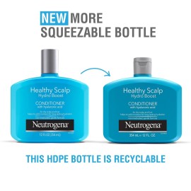 Neutrogena Moisturizing Healthy Scalp Hydro Boost Conditioner for Dry Hair and Scalp, with Hydrating Hyaluronic Acid, pH-Balanced, Paraben & Phthalate-Free, Color-Safe, 12 fl oz Neutrogena Moisturizing Healthy Scalp Hydro Boost Conditioner for Dry Hair and Scalp, with Hydrating Hyaluronic Acid, pH-Balanced, Paraben & Phthalate-Free, Color-Safe, 12 fl oz