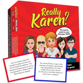 Really Karen? Board Game - Become a Karen as You Argue Your Way Around Town in This Hilarious Party Game. Ages 14 and up. Really Karen? Board Game - Become a Karen as You Argue Your Way Around Town in This Hilarious Party Game. Ages 14 and up.