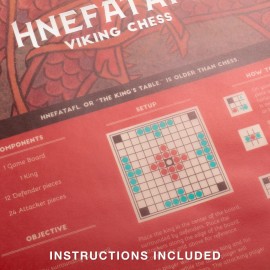 Hnefatafl Viking Chess Set - Authentic, Traditional Two-Player Strategy Board Game Classic - Historic European Tabletop Asymmetric War Game Hnefatafl Viking Chess Set - Authentic, Traditional Two-Player Strategy Board Game Classic - Historic European Tabletop Asymmetric War Game