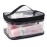 Black Transparent Cosmetic Bag Waterproof Handbag Portable Travel Work Make Up Kit Double Zipper Storage Bag, 2 PCS