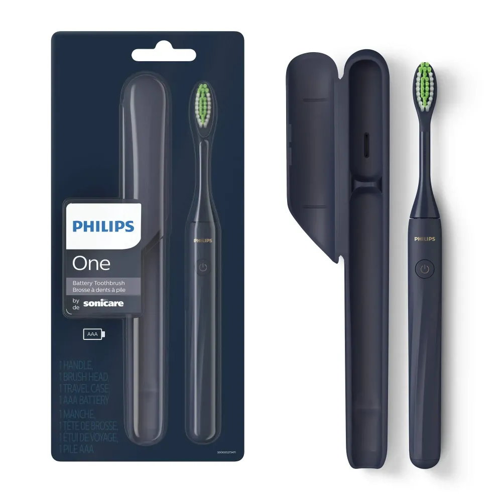 Philips One by Sonicare Battery Toothbrush, Midnight Blue, HY1100/04 Philips One by Sonicare Battery Toothbrush, Midnight Blue, HY1100/04