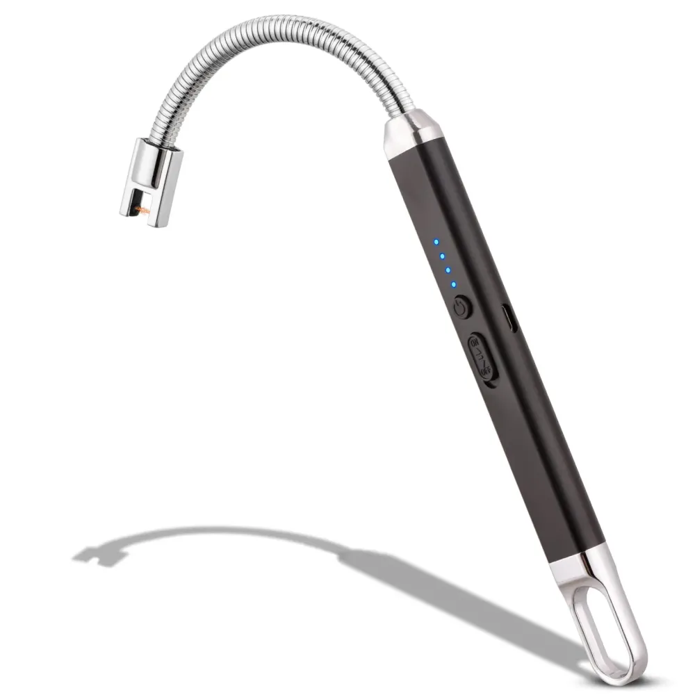 MEIRUBY Lighter Electric Candle Lighter Birthday Gifts for Women Mom Wife Men, Long Electronic Rechargeable USB Lighter Arc Windproof Flameless Lighters for Candle Camping BBQ (Black) MEIRUBY Lighter Electric Candle Lighter Birthday Gifts for Women Mom Wife Men, Long Electronic Rechargeable USB Lighter Arc Windproof Flameless Lighters for Candle Camping BBQ (Black)