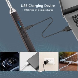 MEIRUBY Lighter Electric Candle Lighter Birthday Gifts for Women Mom Wife Men, Long Electronic Rechargeable USB Lighter Arc Windproof Flameless Lighters for Candle Camping BBQ (Black) MEIRUBY Lighter Electric Candle Lighter Birthday Gifts for Women Mom Wife Men, Long Electronic Rechargeable USB Lighter Arc Windproof Flameless Lighters for Candle Camping BBQ (Black)