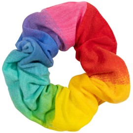 Sesame Street Elmo Toddler Girls Graphic T-Shirt Mesh Skirt and Scrunchie 3 Piece Outfit Set Red/Rainbow 2T