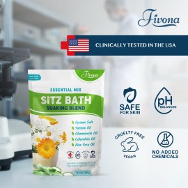Hemorrhoid Treatment Sitz Bath Salt Natural Soaking Blend - Epsom Salt with Pure Essentials Oils for Fissure, Postpartum Care, Bartholin Cyst Treatment - Essential Mix for Self Care - 1 Pack - 14.1 oz Hemorrhoid Treatment Sitz Bath Salt Natural Soaking Blend - Epsom Salt with Pure Essentials Oils for Fissure, Postpartum Care, Bartholin Cyst Treatment - Essential Mix for Self Care - 1 Pack - 14.1 oz