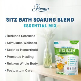 Hemorrhoid Treatment Sitz Bath Salt Natural Soaking Blend - Epsom Salt with Pure Essentials Oils for Fissure, Postpartum Care, Bartholin Cyst Treatment - Essential Mix for Self Care - 1 Pack - 14.1 oz Hemorrhoid Treatment Sitz Bath Salt Natural Soaking Blend - Epsom Salt with Pure Essentials Oils for Fissure, Postpartum Care, Bartholin Cyst Treatment - Essential Mix for Self Care - 1 Pack - 14.1 oz
