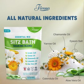 Hemorrhoid Treatment Sitz Bath Salt Natural Soaking Blend - Epsom Salt with Pure Essentials Oils for Fissure, Postpartum Care, Bartholin Cyst Treatment - Essential Mix for Self Care - 1 Pack - 14.1 oz Hemorrhoid Treatment Sitz Bath Salt Natural Soaking Blend - Epsom Salt with Pure Essentials Oils for Fissure, Postpartum Care, Bartholin Cyst Treatment - Essential Mix for Self Care - 1 Pack - 14.1 oz