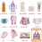 14 Pack Baby Doll Accessories, Baby Doll Feeding and Caring Set Includes Diaper Bag, Doll Diapers, Magic Bottle, Changing Mat for Girl Toddler Kid, Babies Pretend Play Set for Birthday Gift Christmas