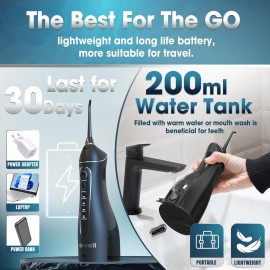 Nicwell Water Dental Flosser Teeth Pick - Cordless Portable 4 Modes Rechargeable Flossers Oral Irrigator IPX7 Waterproof Travel Gum Floss Cleaner Deep Cleaning Flossing Picks for Home Daily Shower Nicwell Water Dental Flosser Teeth Pick - Cordless Portable 4 Modes Rechargeable Flossers Oral Irrigator IPX7 Waterproof Travel Gum Floss Cleaner Deep Cleaning Flossing Picks for Home Daily Shower