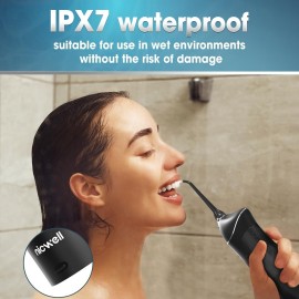 Nicwell Water Dental Flosser Teeth Pick - Cordless Portable 4 Modes Rechargeable Flossers Oral Irrigator IPX7 Waterproof Travel Gum Floss Cleaner Deep Cleaning Flossing Picks for Home Daily Shower Nicwell Water Dental Flosser Teeth Pick - Cordless Portable 4 Modes Rechargeable Flossers Oral Irrigator IPX7 Waterproof Travel Gum Floss Cleaner Deep Cleaning Flossing Picks for Home Daily Shower