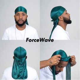 ForceWave 10 Pieces Silky Durags Long Tail for Women Men Satin Durag 360 waveDorag, 10 Colors ForceWave 10 Pieces Silky Durags Long Tail for Women Men Satin Durag 360 waveDorag, 10 Colors