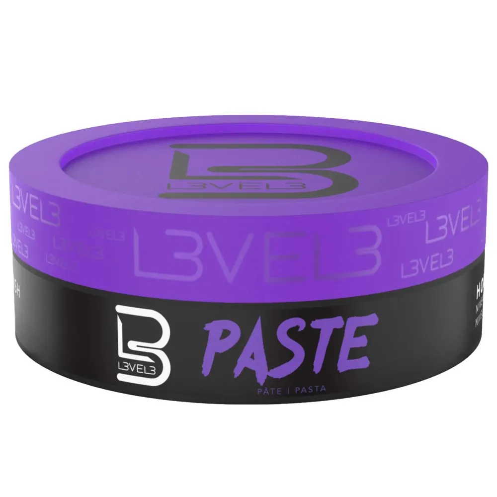L3 - Level 3 Paste - Long-Lasting Hold - Improves Strength and Volume of Hair - Protects Against Hair Damage - Level Three Men Styling Product (150 ML, Paste) L3 - Level 3 Paste - Long-Lasting Hold - Improves Strength and Volume of Hair - Protects Against Hair Damage - Level Three Men Styling Product (150 ML, Paste)