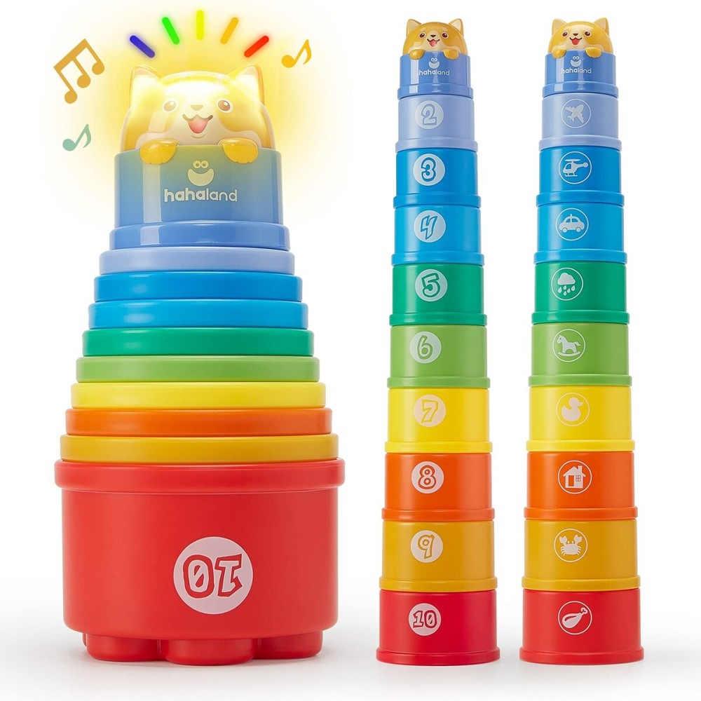hahaland Stacking Toys for Toddlers 1-3 - Stacking Cups - Toddler Toy Age 1-2 Learning Montessori Toys for 1 Year Old Boy Birthday Gift Baby Stacking Cups 12-18 Months hahaland Stacking Toys for Toddlers 1-3 - Stacking Cups - Toddler Toy Age 1-2 Learning Montessori Toys for 1 Year Old Boy Birthday Gift Baby Stacking Cups 12-18 Months