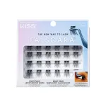 KISS Falscara DIY Eyelash Extension Lengthening Wisps - Featherlight Synthetic Reusable Artificial Eyelashes Multipack of 24 Mini Lash Clusters for that Authentic Eyelash Extension Look