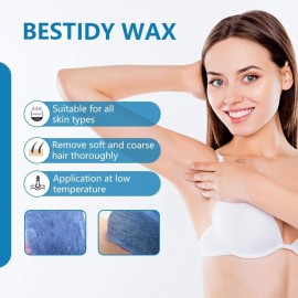 Bestidy Hard Wax Beads for Hair Removal - 1000g Waxing Beans for All Body and Bikini Areas (Blue) Bestidy Hard Wax Beads for Hair Removal - 1000g Waxing Beans for All Body and Bikini Areas (Blue)