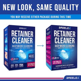 Breelex Denture Cleaning Tablets - 120 Retainer Cleaner Tablets for Aligner, Mouth & Night Guard - FSA HSA Approved Products - Dental Cleanser for Nightguard - Fresh in 3 Minute - Denture Cleaner Breelex Denture Cleaning Tablets - 120 Retainer Cleaner Tablets for Aligner, Mouth & Night Guard - FSA HSA Approved Products - Dental Cleanser for Nightguard - Fresh in 3 Minute - Denture Cleaner