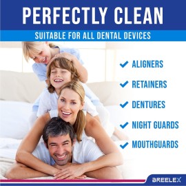 Breelex Denture Cleaning Tablets - 120 Retainer Cleaner Tablets for Aligner, Mouth & Night Guard - FSA HSA Approved Products - Dental Cleanser for Nightguard - Fresh in 3 Minute - Denture Cleaner Breelex Denture Cleaning Tablets - 120 Retainer Cleaner Tablets for Aligner, Mouth & Night Guard - FSA HSA Approved Products - Dental Cleanser for Nightguard - Fresh in 3 Minute - Denture Cleaner