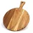 Acacia Wood Cutting Board with Handle Wooden Chopping Board Round Cutting Boards for Kitchen Decor Large Charcuterie Board Tray Teak Meat Cheese Board Bread Serving Platter Butcher Block Pizza Board