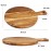 Acacia Wood Cutting Board with Handle Wooden Chopping Board Round Cutting Boards for Kitchen Decor Large Charcuterie Board Tray Teak Meat Cheese Board Bread Serving Platter Butcher Block Pizza Board