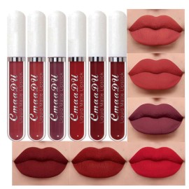 evpct CmaaDu 6Pcs Lipstick Matte Liquid Lipstick Lipgloss Set for Women, Dark Deep Bright Ruby Sexy Brick Red Mauve labiales mate 24 horas originales matte larga duracion 24 Hour Lipstick Long Lasting evpct CmaaDu 6Pcs Lipstick Matte Liquid Lipstick Lipgloss Set for Women, Dark Deep Bright Ruby Sexy Brick Red Mauve labiales mate 24 horas originales matte larga duracion 24 Hour Lipstick Long Lasting