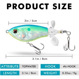 TRUSCEND Top Water Fishing Lures with BKK Hooks, Whopper for Freshwater or Saltwater, Floating Lure Bass Catfish Pike, Wobble Surface Bait Teasers Gifts Men TRUSCEND Top Water Fishing Lures with BKK Hooks, Whopper for Freshwater or Saltwater, Floating Lure Bass Catfish Pike, Wobble Surface Bait Teasers Gifts Men