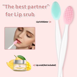Lip Scrub Brush Scrubber Tool Exfoliator Silicone Exfoliating for Dark Lips (2 pcs, Mix) Lip Scrub Brush Scrubber Tool Exfoliator Silicone Exfoliating for Dark Lips (2 pcs, Mix)