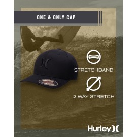 Hurley Mens Baseball Cap - Flexfit Fitted Baseball Caps for Men (Sizes: S-XL), Size Large-X-Large, Black/(Black) Hurley Mens Baseball Cap - Flexfit Fitted Baseball Caps for Men (Sizes: S-XL), Size Large-X-Large, Black/(Black)