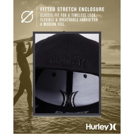 Hurley Mens Baseball Cap - Flexfit Fitted Baseball Caps for Men (Sizes: S-XL), Size Large-X-Large, Black/(Black) Hurley Mens Baseball Cap - Flexfit Fitted Baseball Caps for Men (Sizes: S-XL), Size Large-X-Large, Black/(Black)